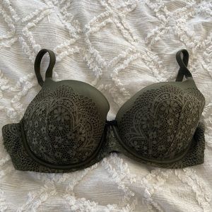 38 DD Lace Victoria Secret bra, Olive Green